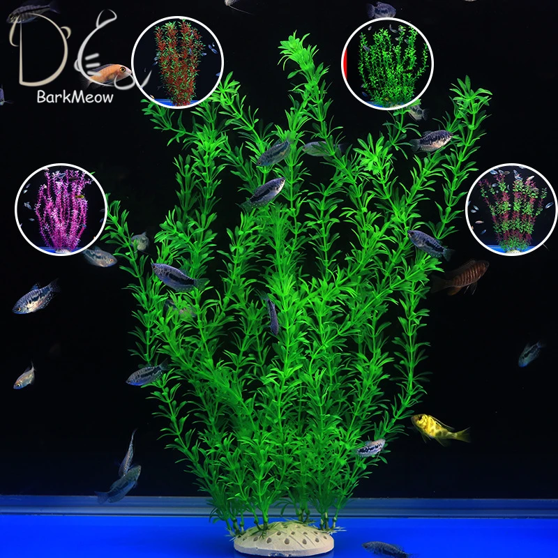 

BarkMeow 52-56cm Simulation Aquatic Plants Fish Tank Aquariums Bamboo Landscape Decorate TPC Underwater Accessories BMCH0267