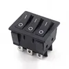 KCD3 34*40 Big Rocker Switches Black Three-Way Switch 9 Pin 2 Position multi-knife single-throw 15A 250V 20A 125VAC AC ON-OFF ► Photo 3/4