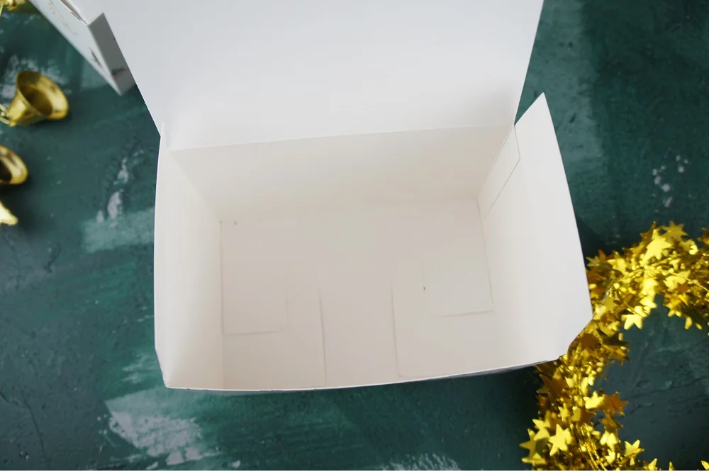Белая Рождественская 10 шт. бумажная коробка 15*10*9 см, коробки для хранения печенья, конфет, свеча, коробка, рождественские вечерние подарки