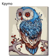 Kpymo Безрамная Сова сделай сам картина маслом по номерам на холсте настенные картины для гостиной украшения дома цветные цифры