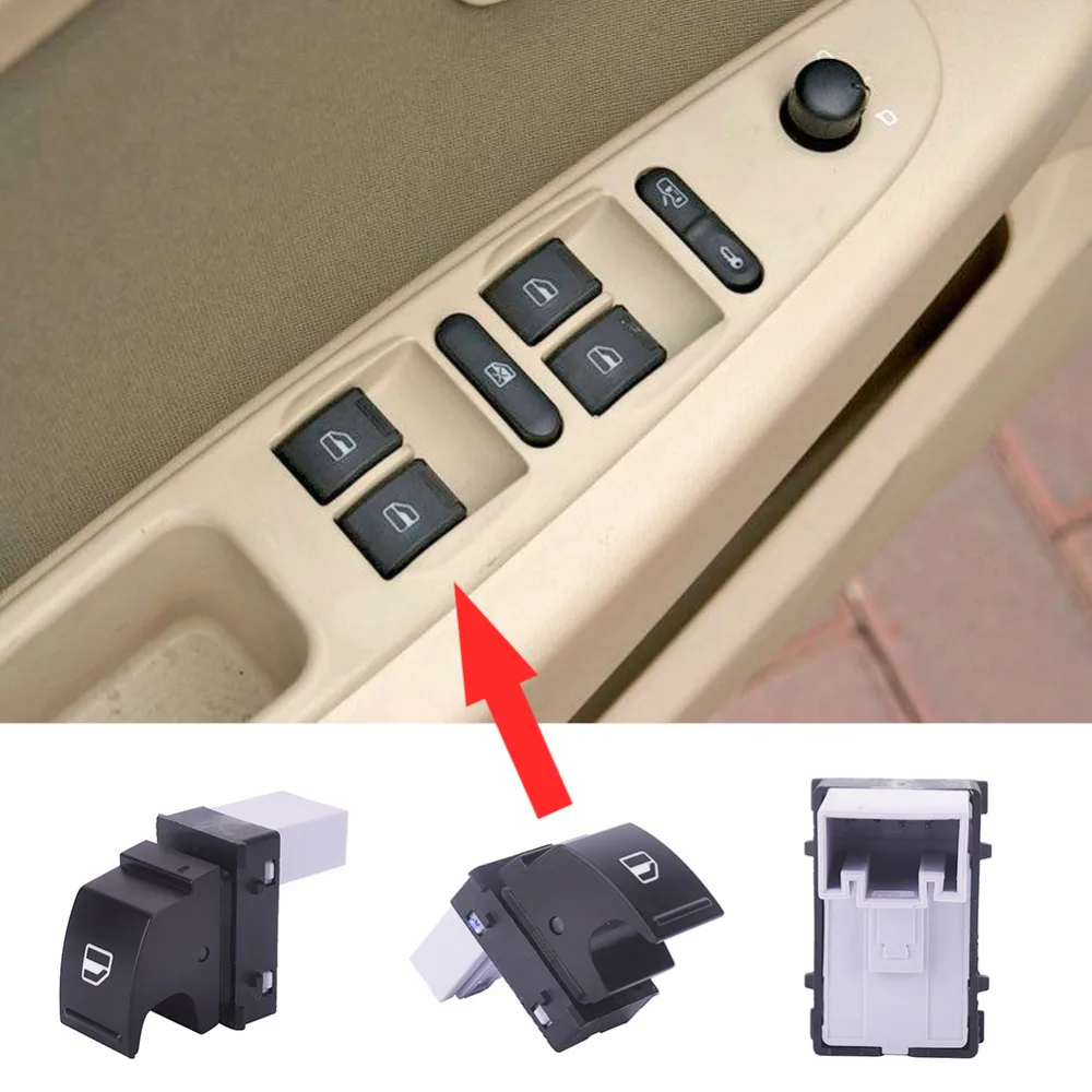 Переключатель с одной кнопкой и окошком для VW Golf MK5 Caddy 7L6 959 855B window switch power | Отзывы и видеообзор -32698087049