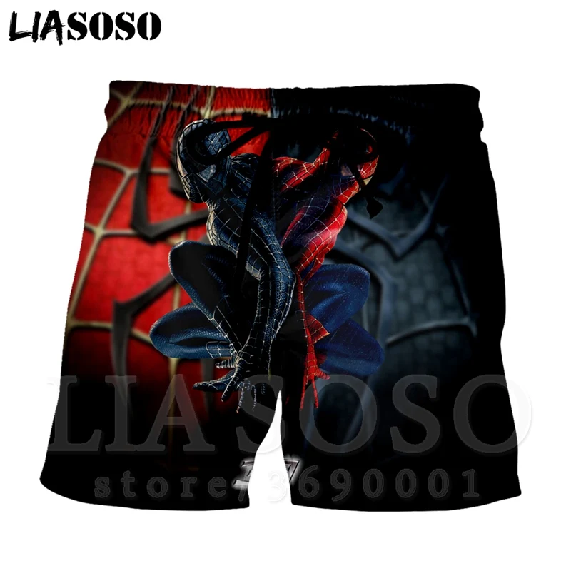 LIASOSO 3d принт мстители супергерой Супермен Человек-паук Логотип Для Мужчин's Шорты пляжные Рубашки домашние доска Шорты брюки X1168 - Цвет: 5