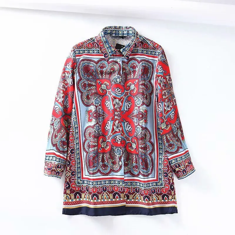 

XQ8-45-9254 European and American Fashion Oriented Printed Shirts
