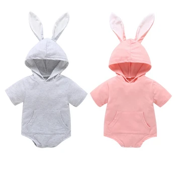 

Sleeve Cartoon Hooded Rompers Kids Girls Boys Bodysuit Jumpsuit Newborn Clothes Baby Summer Girl Bodysuit Infant Baby Short