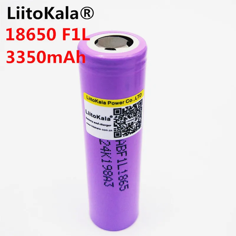 4 шт./лот liitokala новый оригинальный 3 6 В 18650 INR18650 F1L 3350 мАч 2 в отключается