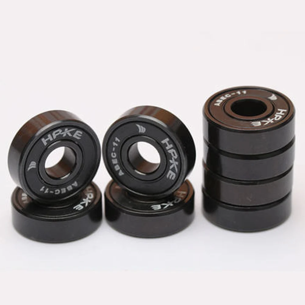 8PCS Black Ceramic Skate Bearings ABEC 11 High Speed Spinner Bearing
