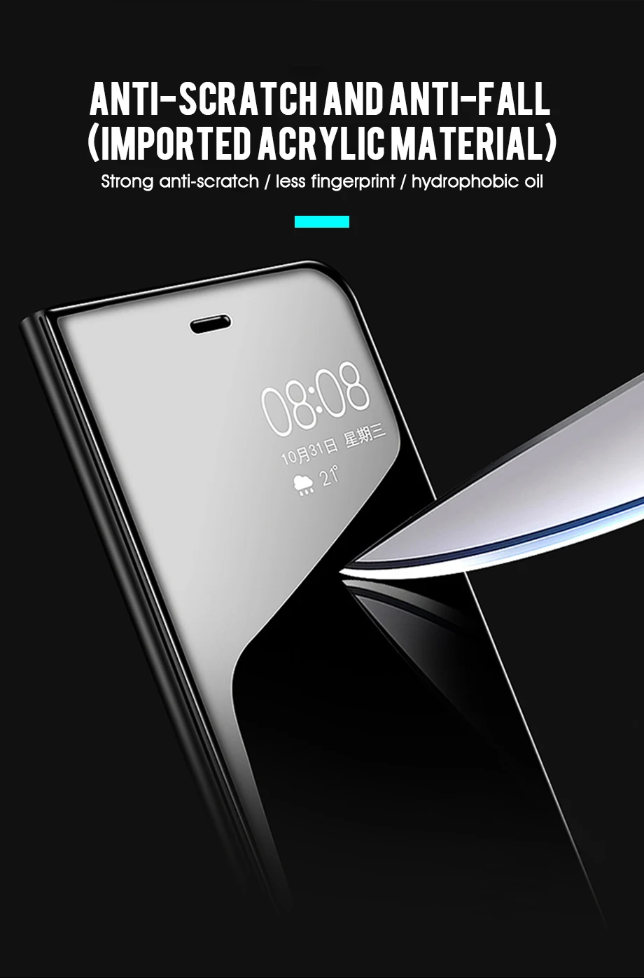 Зеркальный флип-чехол для samsung Galaxy A3 A5 A7 A6 A7 плюс A10 A20 A30 A40 A50 A70 M10 M20 M30 Чехол, корпус