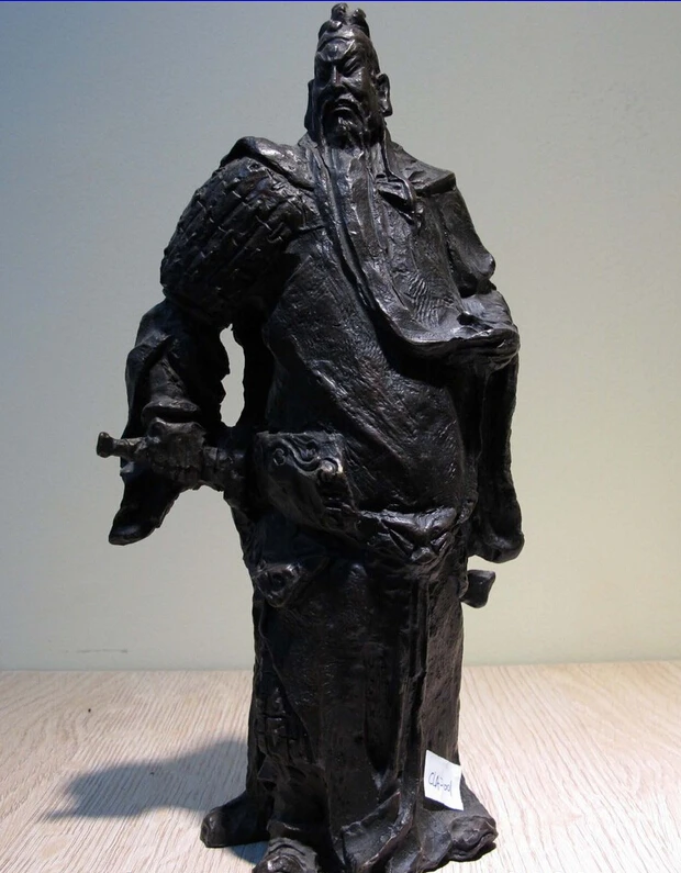 

Fast shipping USPS to USA S0024 Chinese Art Deco Collection Bronze Copper Guan Gong Guan Yu Statue God Sculpture
