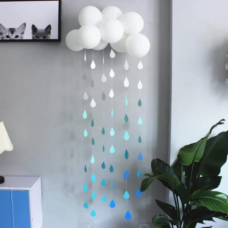 

1PC 1.2M Raindrop style DIY Garland Banners Birthday Party Wedding baby shower Home Garden decoration Photobooth Props