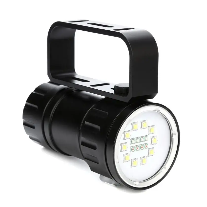 

2018 HOT 80m LED Diving Flashlight Photography Light Underwater IPX8 Waterproof Torch Lam AP30