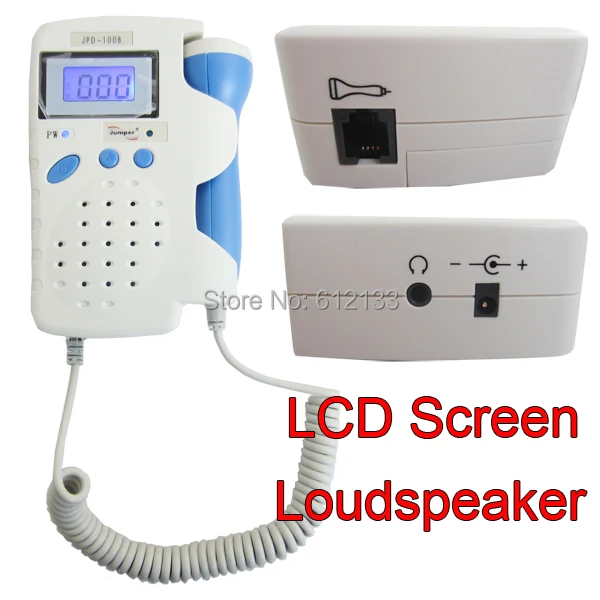 

Hot!!Fetal Doppler Monitor Baby Heart Beat +Backlight LCD display Rechargeable Battery