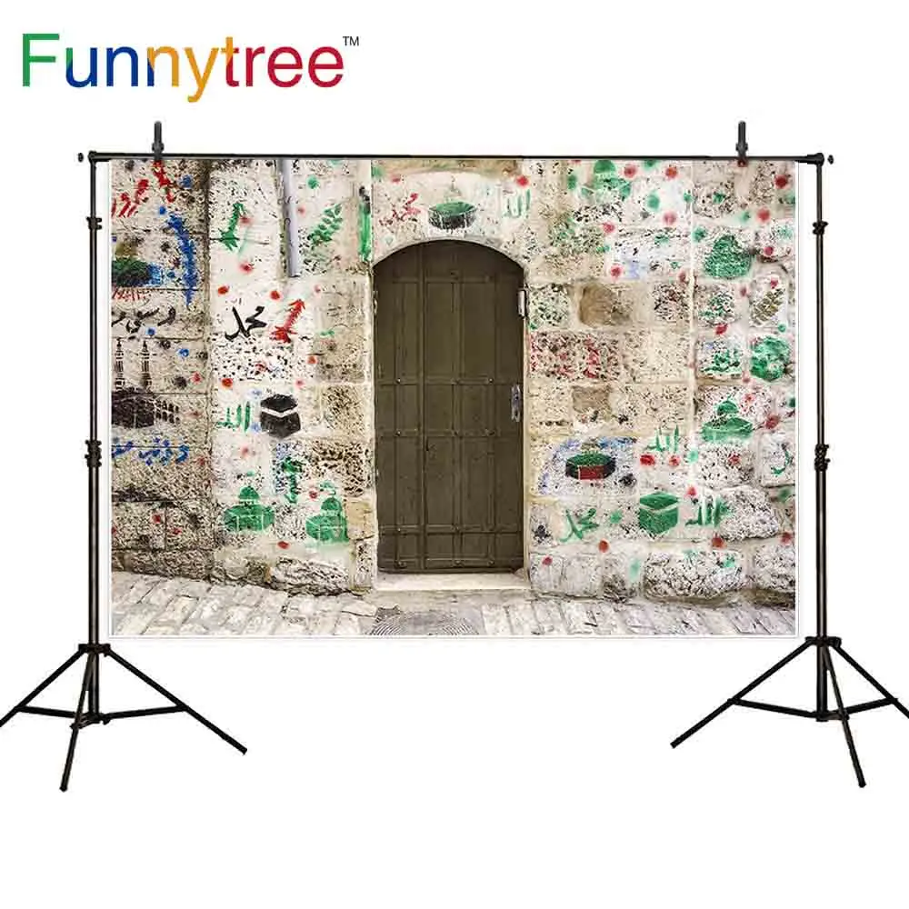 Фон для фотосъемки Funnytree цветные белые граффити стена камень винтажные