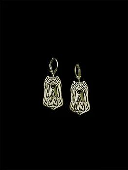 

Cute Neapolitan Mastiff(cropped ears)drop earrings gold silver wholesale earrings women fashion jewelry from india bridal earing