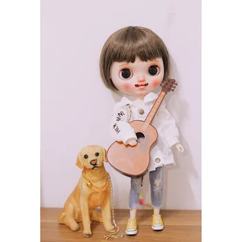 

Cateleya 1/4 1/6 doll with photo props accessories Guitar that can be backed Delicate and compact Photo equipment