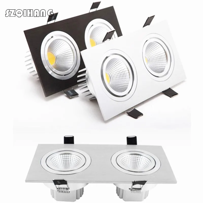 

Dimmable Led downlight light COB Ceiling Spot Light 7W 9W 2*7W 2*9W 85-265V ceiling recessed Lights Indoor Lighting