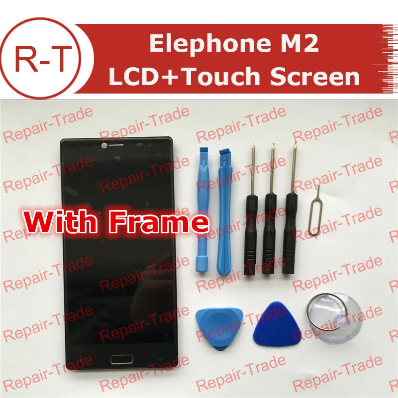 

Elephone M2 LCD Screen With Frame 1920X1080 lcd display+Touch Panel Replacement For 5.5inch Elephone M2 cellphone Free Shipping
