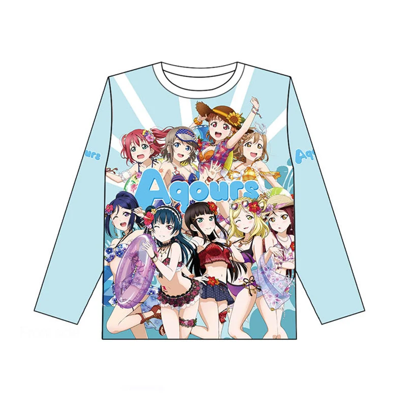 

LoveLive! u's Aqours Sonoda Umi Print Long Sleeve T-shirt Cosplay Costume Love Live Men Women Fashion Casual Tees T Shirts