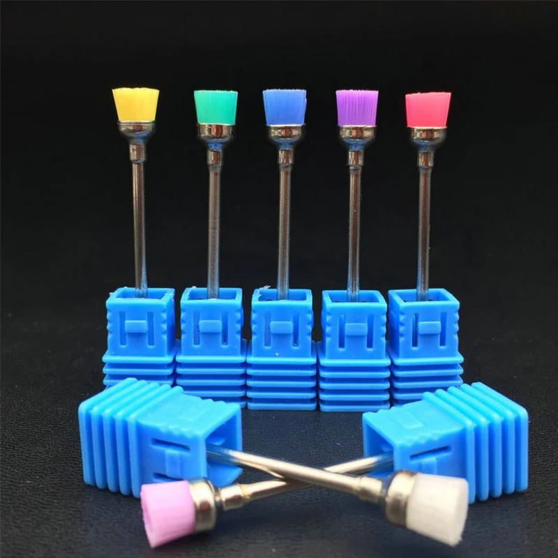

Professional Nail Art Drill Bit Cleaning Brush for Electric Machine White Green Blue Colors Stainless Steel Material Nail Tools