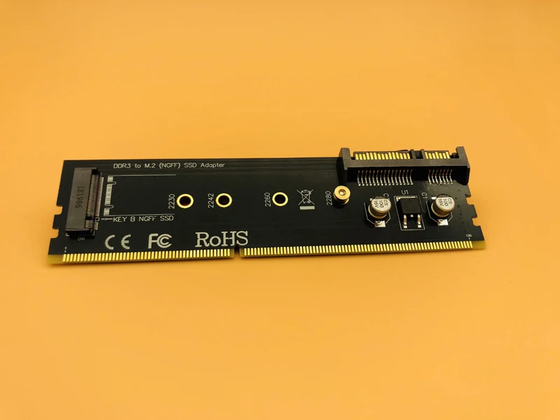 Новинка адаптер для M2 SSD DDR3 DDR к M.2 Райзер карта NGFF B соединитель в форме ключа SATA Power