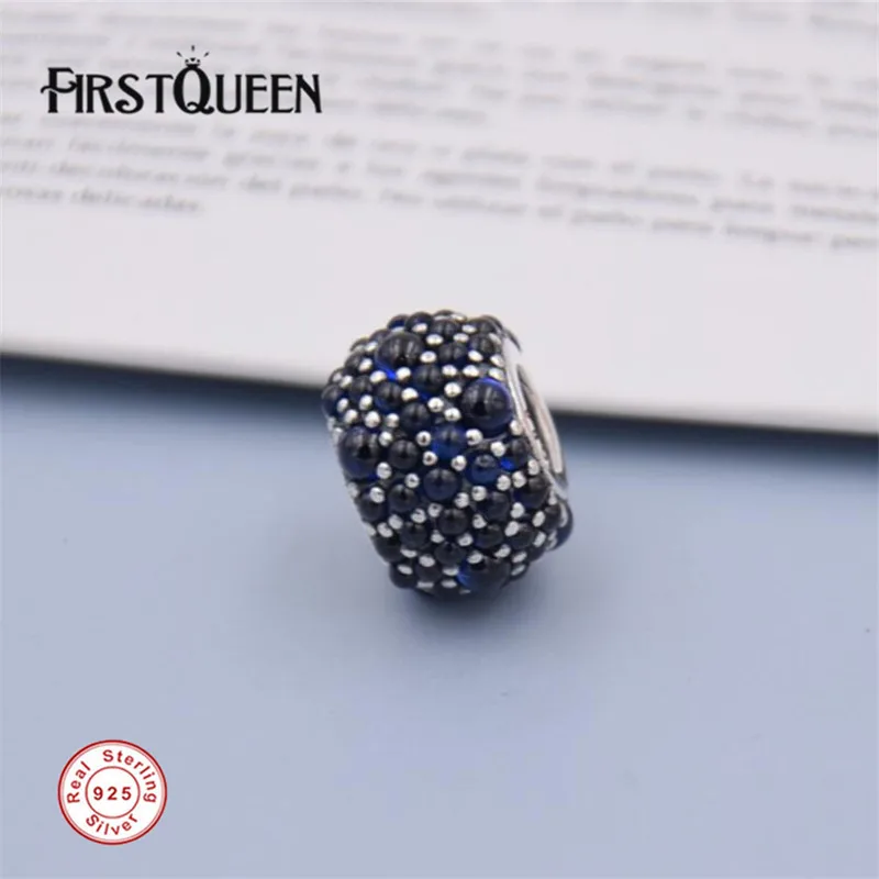 

FirstQueen Shimmering Droplets, London Blue Crystal Charm Beads Fits bracelet charme argent 925 supplies for jewelry wholesale