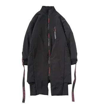 

Winter Hip-Hop Jacket Men 2017 Cotton Padded Warm Thicken Short jacket coat Clothing Stand Collar Male Solid Parkas Coat
