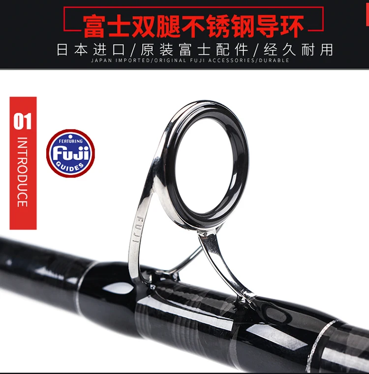 MAD MOUSE full fuji части Рок Удочка 3/3. 3 м 120# shore jig rod popping rod 3 секции Grouper Морская Лодка rod