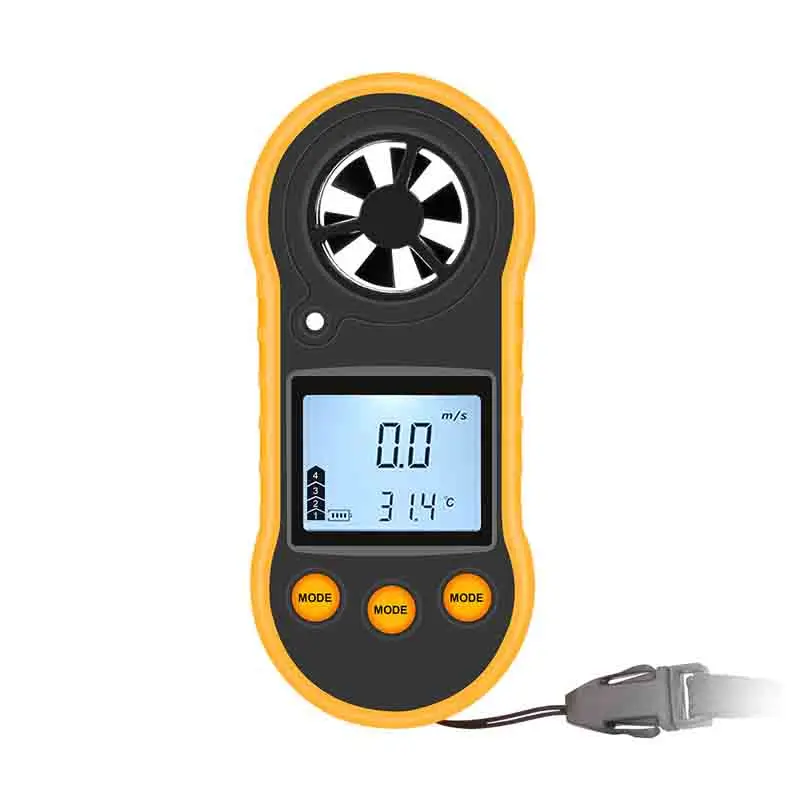 

GM818 Portable Anemometer Anemometro Thermometer Wind Speed Gauge Meter Windmeter 30m/s LCD Digital Hand-held tool Free Shipping