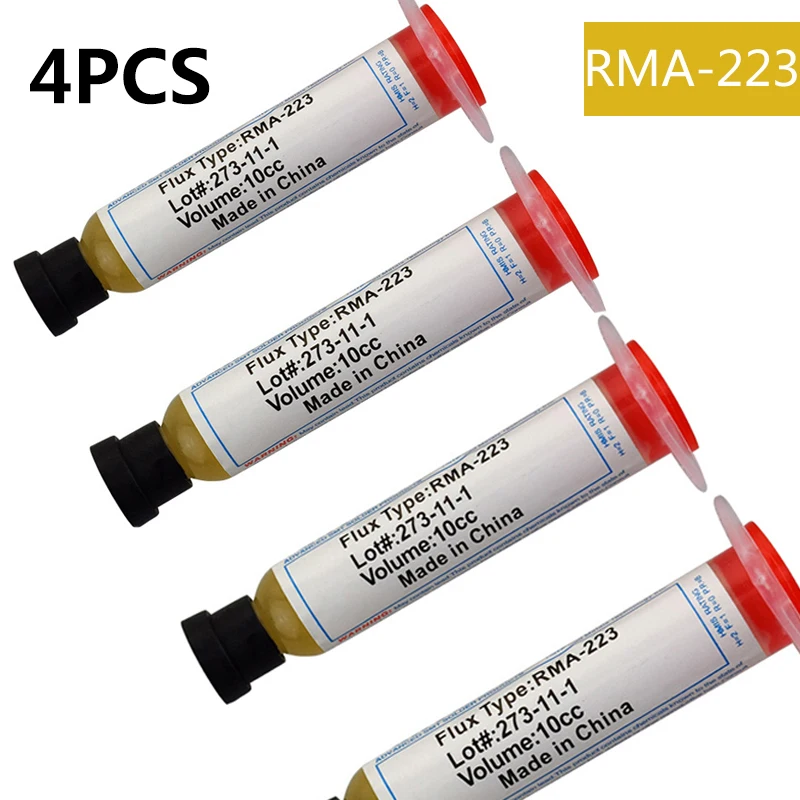 2 шт./лот в форме иглы 10cc RMA-223 PCB PGA SMD с гибким наконечником шприц флюс паяльной пасты крем Ремонт Solde