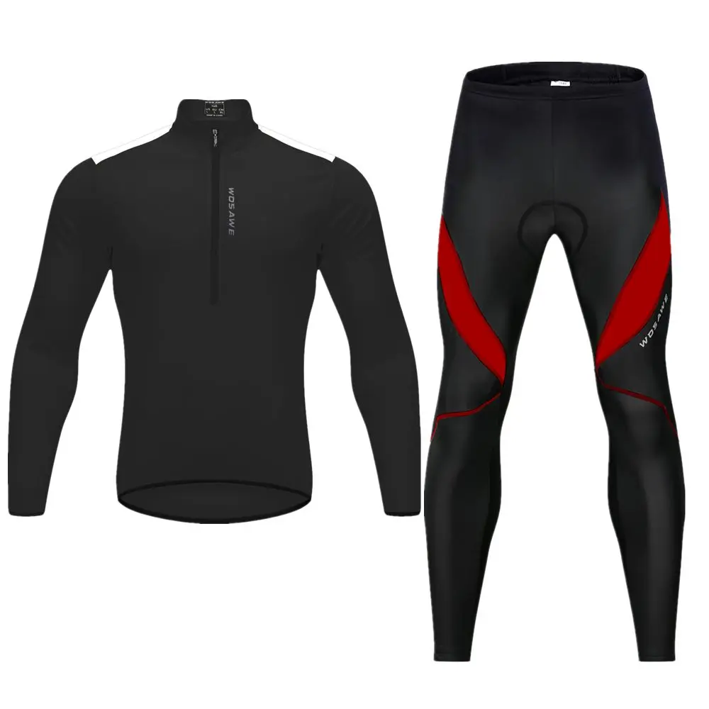 WOSAWE High Visibility Men Cycling Clothes Gel Pad Waterproof Fleece Tight Pants Jersey Set Shirts MTB Bike Sports Suit Clothing WOSAWE High Visibility Men Cycling Clothes Gel Pad Waterproof Fleece Tight Pants Jersey Set Shirts MTB Bike Sports Suit Clothing