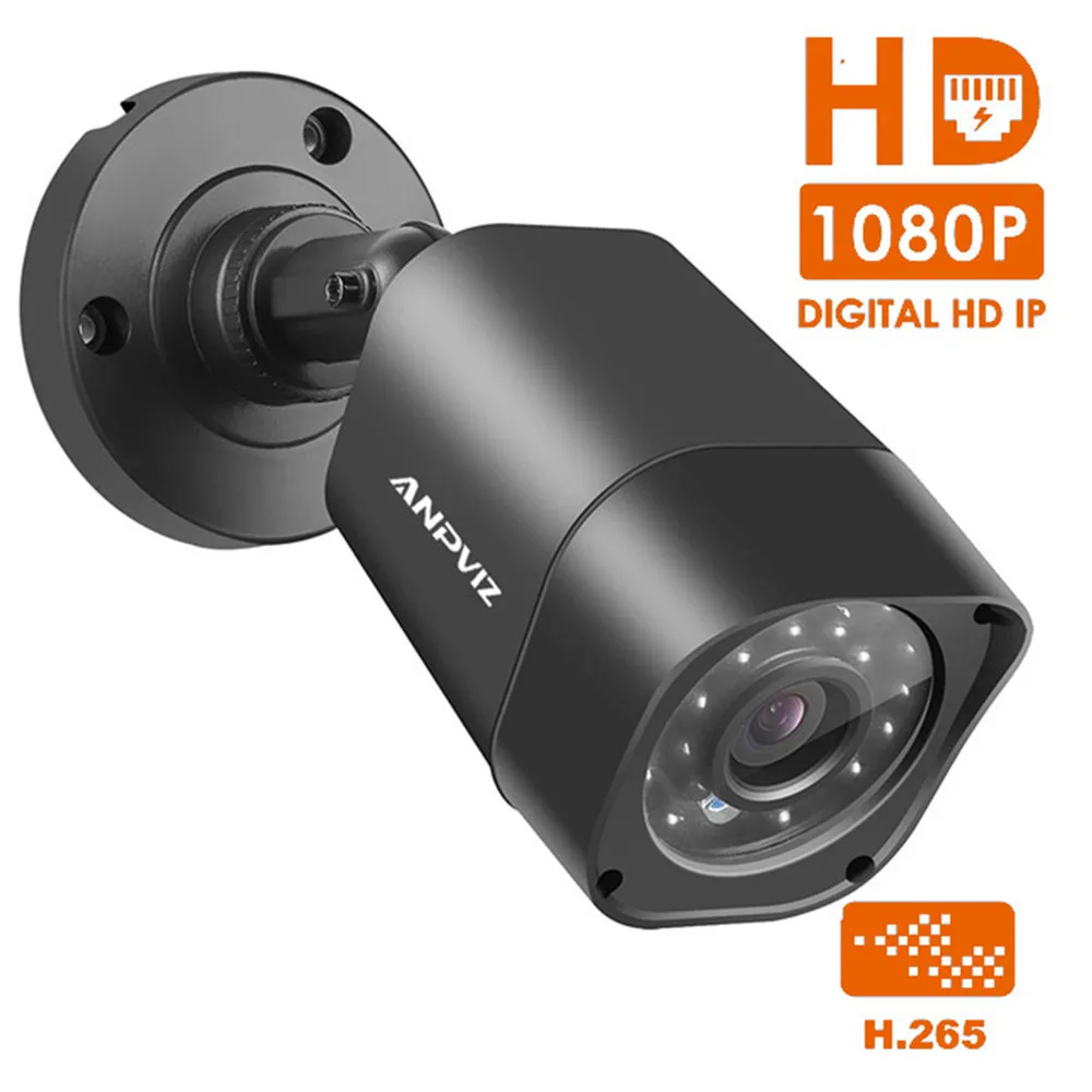 HD 1080P H 265 Bullet IP Camera PoE 2MP font b Outdoor b font Waterproof Night