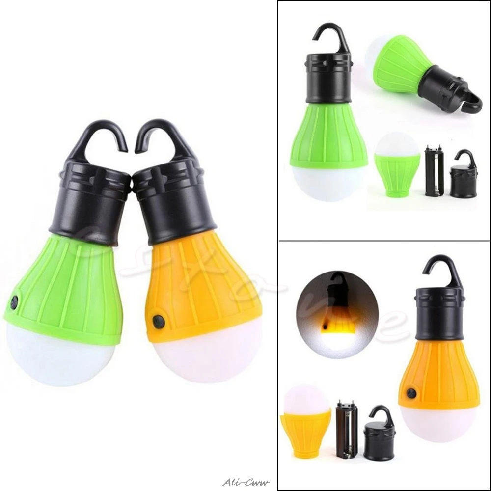 

2018 Yellow/Green Long Lifespan Emergency Lamp Tent Light Lantern 3x LED Portable +Hook Outdoor Camping Hiking