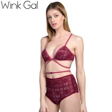 Подмигивание Gal сексуальный Модный комплект нижнего белья кружевное белье Трусики Набор с высокой талией наборы бюстгальтер+ трусы 10067