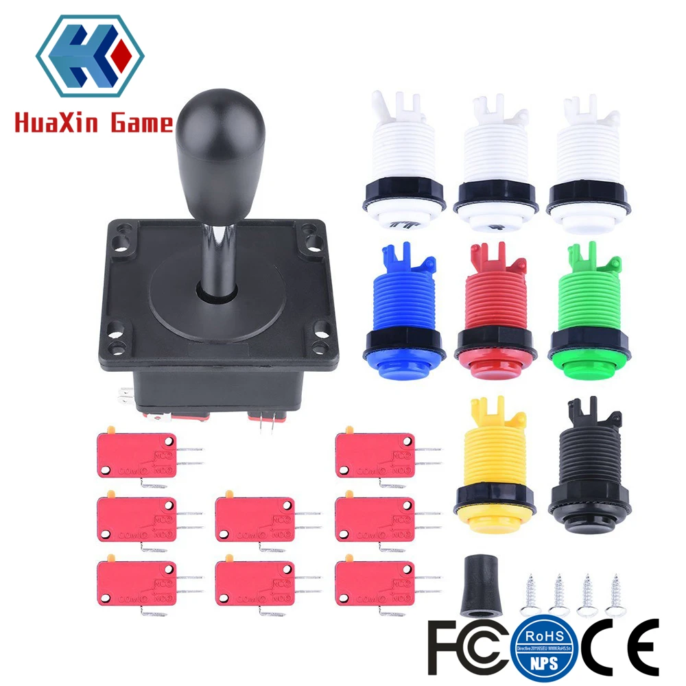 

Arcade Parts Bundles Kit with 1 Joystick,8 Push Buttons(1P/2P buttons & 6pcs Buttons) for Arcade Video Game Multicade MAME Jamma