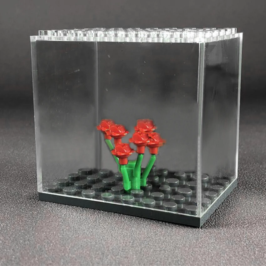 

Single Legoingly Display Case Block Show Cases Toy Figure Storage Box MOC Accessories Model Building Blocks Set Toys for Kids