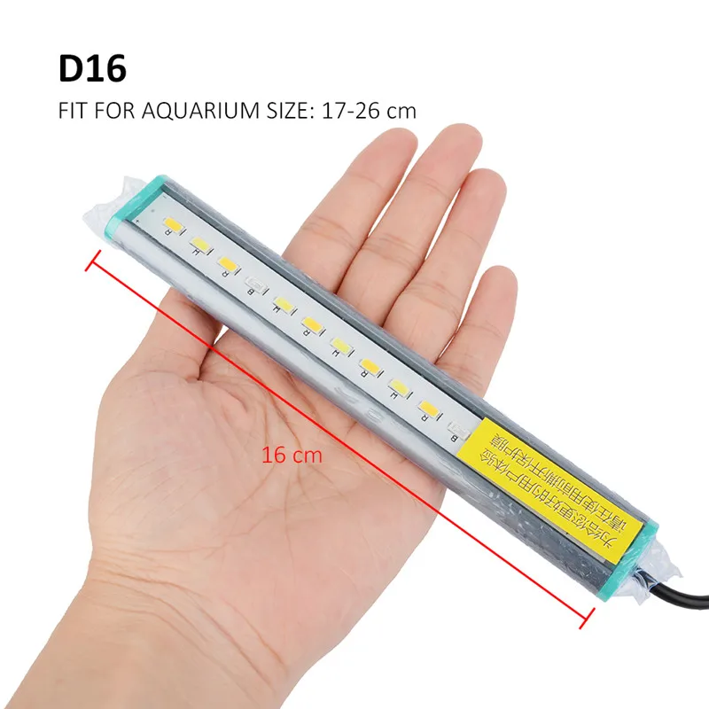 JIYIN светильник для аквариума s SMD 220 В/50-60 Гц аквариумный светодиодный светильник ing светодиодный светильник для аквариума лампа 1,1 см водонепроницаемый светильник для дайвинга s - Цвет: Fit for 17 to 26cm