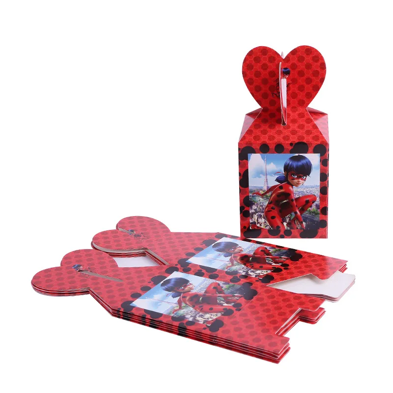 

12 X Ladybug Gift Box Kids Birthday Candy Box Baby Shower Favor Party Deco Supplies