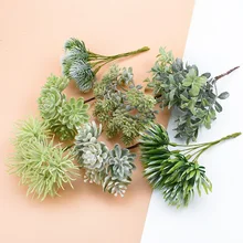 2021new 6PCS Silk Flowers for Scrapbooking Artificial Plants for Home Wedding Decoration Fake Plastic Decorative Christmas