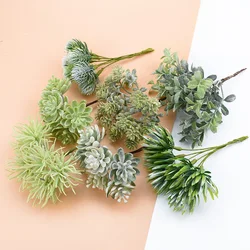 2021new 6PCS Silk Flowers for Scrapbooking Artificial Plants for Home Wedding Decoration Fake Plastic Decorative Christmas