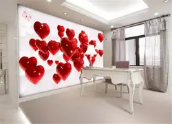 На заказ любой размер 3D обои романтическая Красная любовь 3D гостиная ТВ фон настенные украшения Настенные обои