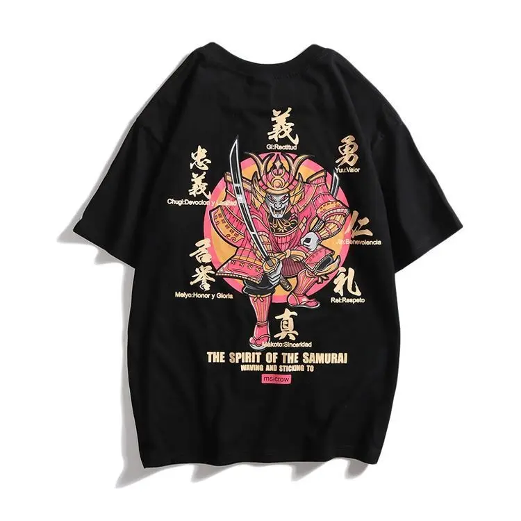 Футболка мужская хип-хоп футболка с японским принтом Harajuku футболка Уличная Повседневная летняя футболка с коротким рукавом крутая футболка с принтом дьявола - Цвет: 9