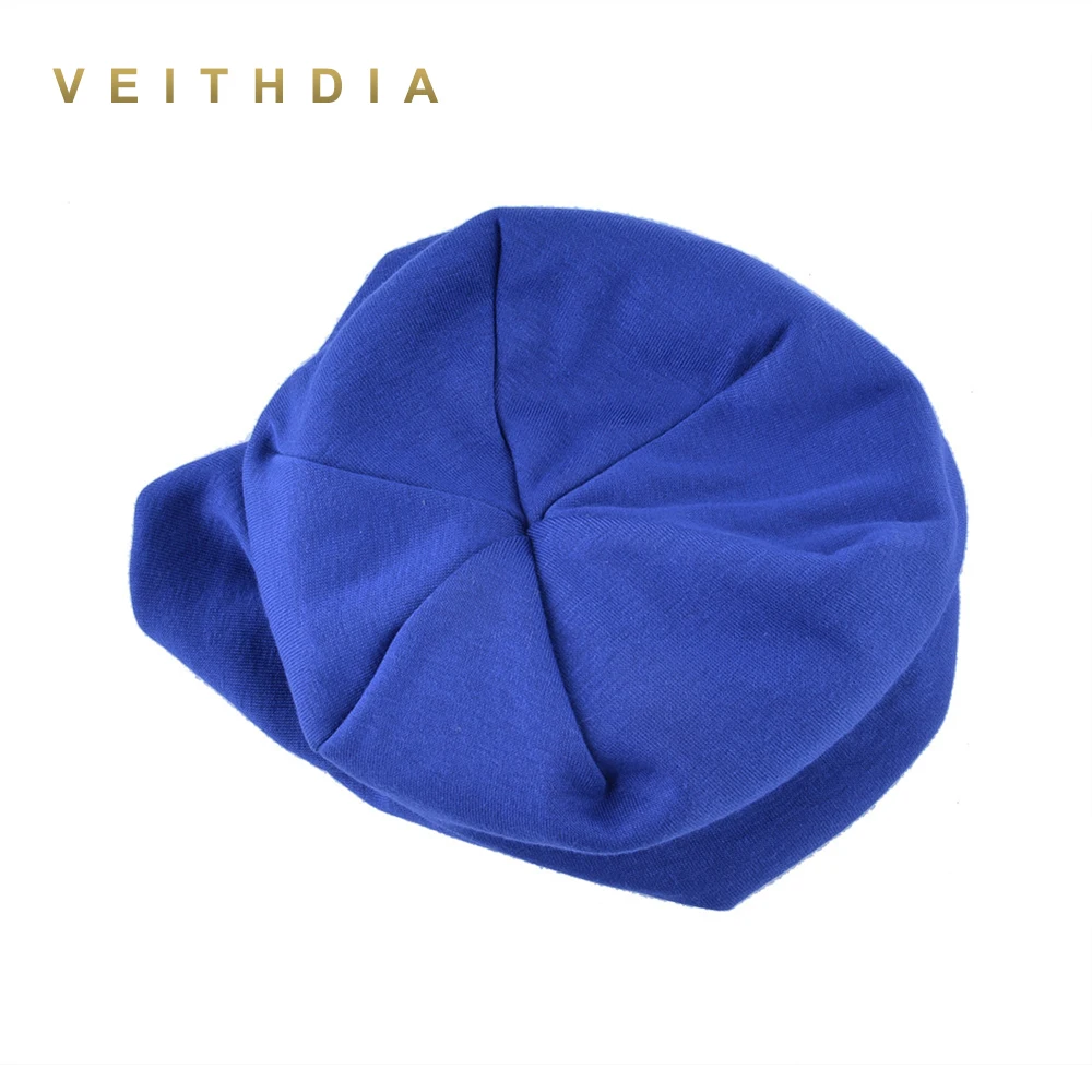 VEITHDIA Willow pearl хеджирующая шапка женская Skullies вязанные шапочки вязаная шапка s чепчик двухслойная хлопчатобумажная салфетка шапка, сезон осень-зима