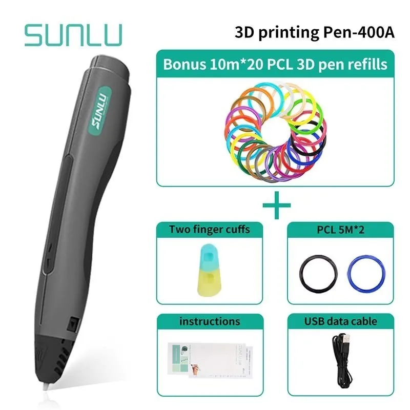 

3D Low Temperature Printing Pen Box Set Include PCL Filament 1.75mm Good For Children Explore Intelligence Toys 3D Pens