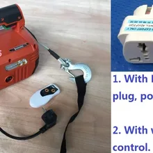 450 кг X 4,6 м 250 кг X 8 м переносная электрическая лебедка с беспроводной дистанционной ручной лебедкой Тяговый блок стальной трос лебедка Подъемная Лебедка