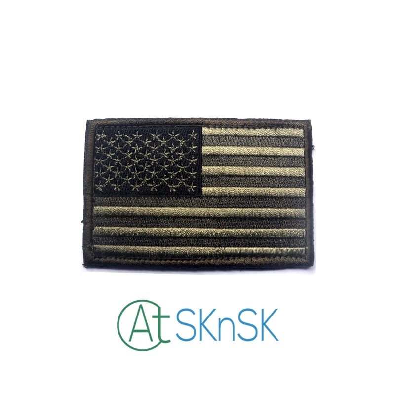 Wholesale American Flag Embroidery Tactical Army Green