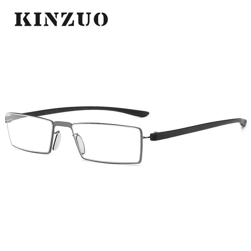 Анти-синий светильник, супер-светильник, удобные многофокусные очки для чтения, женские и мужские бифокальные очки с высоким разрешением KINZUO 18820 - Цвет оправы: Черный