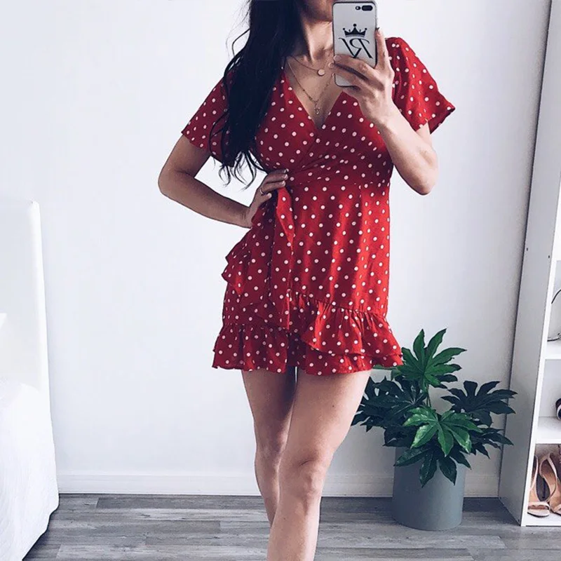 Lily Rosie Girl 2018 летнее платье с глубоким v образным вырезом и рюшами женское