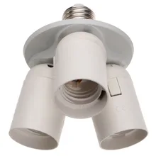 100-230 V Белый E27 1 до 3 E27 плафоны для лампы Патрон 1to3 конвертер E40 для E27 светодиодные лампы основания патроны