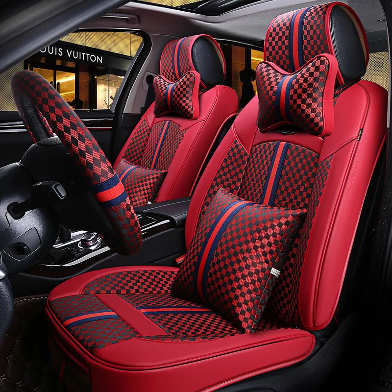 (Front+Rear) Leather car seat covers cushion For Hyundai Grandeur Genesis Equus Getz Lavita