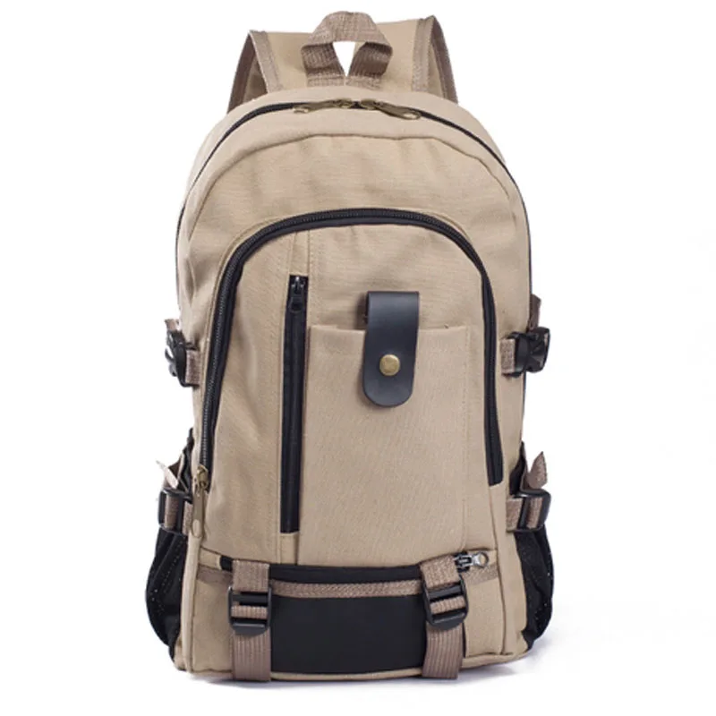 Outdoor  Men's Canvas Rucksack Hiking Camping Army Military Waterproof Sports Bags Trekking Travel Mountain Backpack Sports