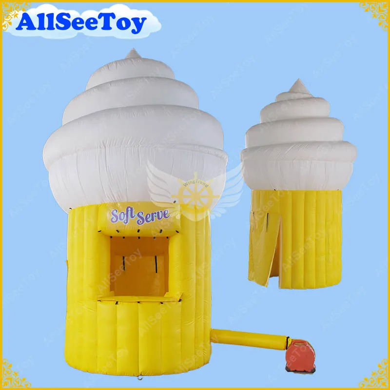 

Hot Selling Inflatable Kiosks in Ice Cream Shape, CE or UL certificated Blower included,Free Shipping